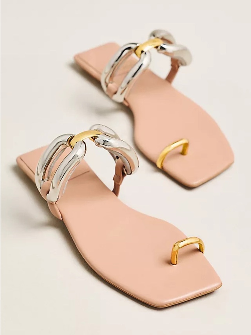 Jeffrey Campbell Guilded 2 Toe Ring Sandals NEW Size 9